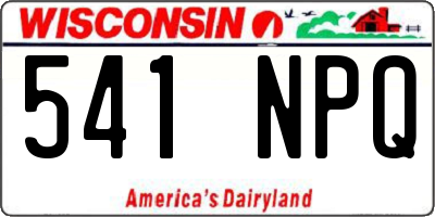 WI license plate 541NPQ