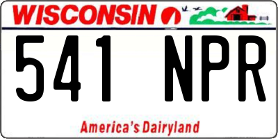 WI license plate 541NPR