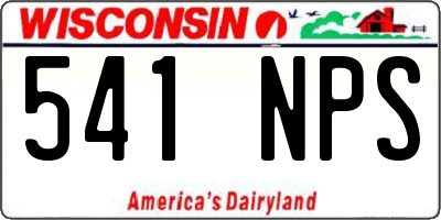 WI license plate 541NPS