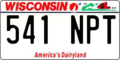 WI license plate 541NPT