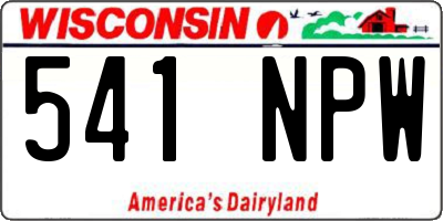 WI license plate 541NPW