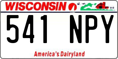 WI license plate 541NPY