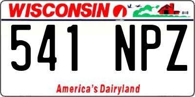 WI license plate 541NPZ