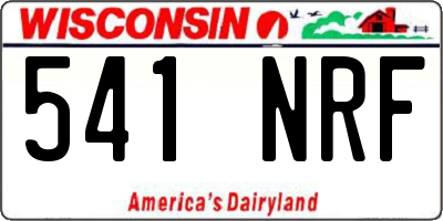 WI license plate 541NRF