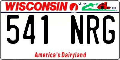 WI license plate 541NRG