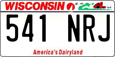 WI license plate 541NRJ