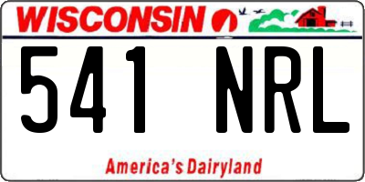 WI license plate 541NRL