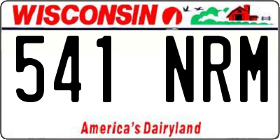 WI license plate 541NRM
