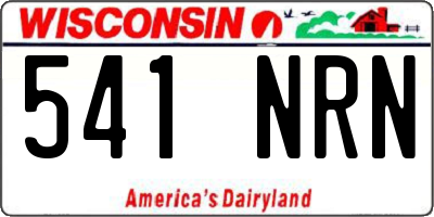 WI license plate 541NRN