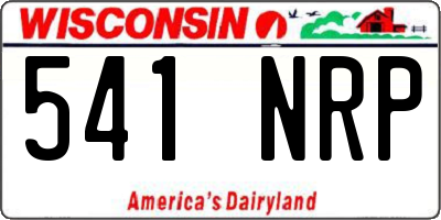 WI license plate 541NRP