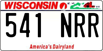 WI license plate 541NRR