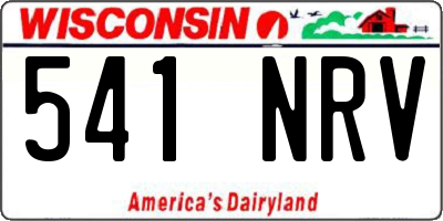 WI license plate 541NRV