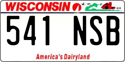 WI license plate 541NSB