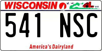 WI license plate 541NSC