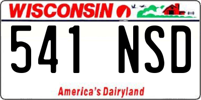 WI license plate 541NSD
