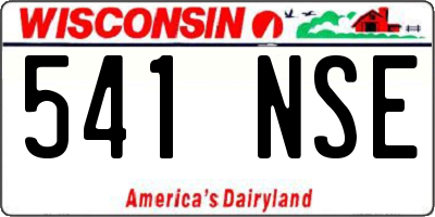 WI license plate 541NSE