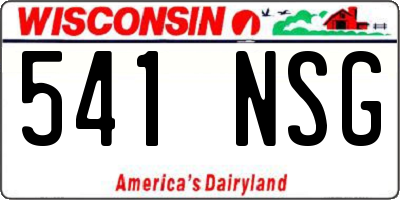 WI license plate 541NSG