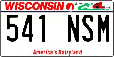 WI license plate 541NSM