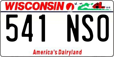 WI license plate 541NSO