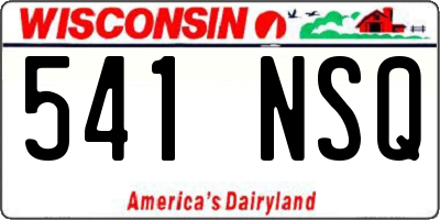 WI license plate 541NSQ