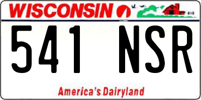 WI license plate 541NSR