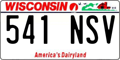 WI license plate 541NSV