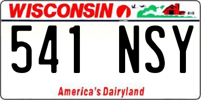 WI license plate 541NSY