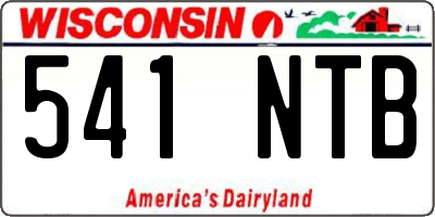 WI license plate 541NTB