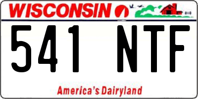 WI license plate 541NTF