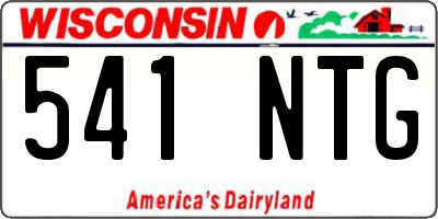 WI license plate 541NTG