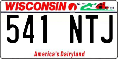WI license plate 541NTJ