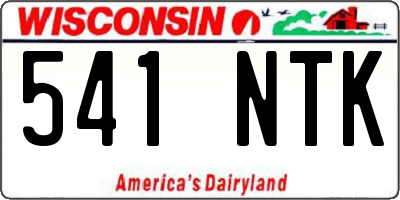 WI license plate 541NTK