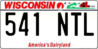 WI license plate 541NTL
