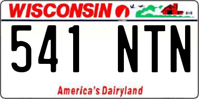 WI license plate 541NTN