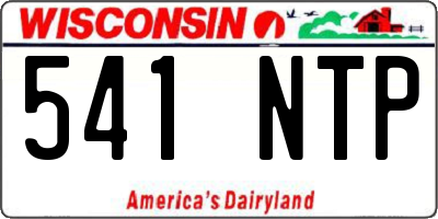 WI license plate 541NTP