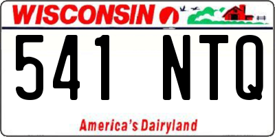 WI license plate 541NTQ