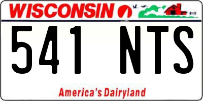 WI license plate 541NTS
