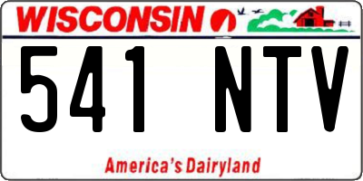 WI license plate 541NTV