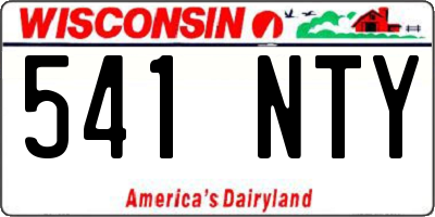 WI license plate 541NTY