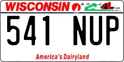 WI license plate 541NUP