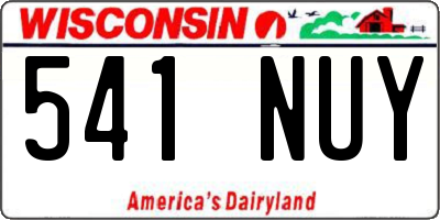 WI license plate 541NUY