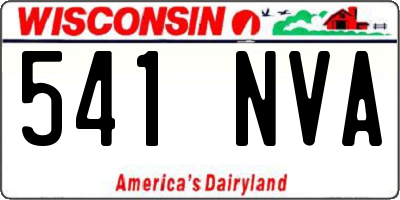 WI license plate 541NVA