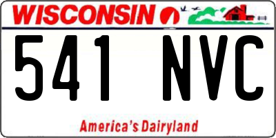 WI license plate 541NVC