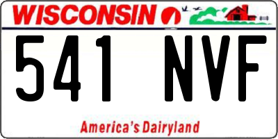 WI license plate 541NVF
