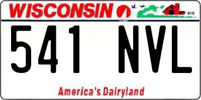 WI license plate 541NVL