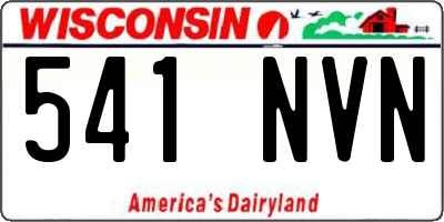 WI license plate 541NVN