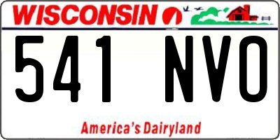 WI license plate 541NVO