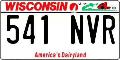 WI license plate 541NVR
