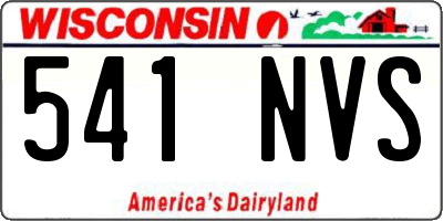 WI license plate 541NVS