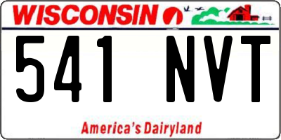 WI license plate 541NVT